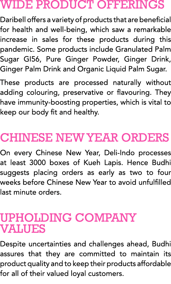 WIDE PRODUCT OFFERINGS Daribell offers a variety of products that are beneficial for health and well-being, which saw   