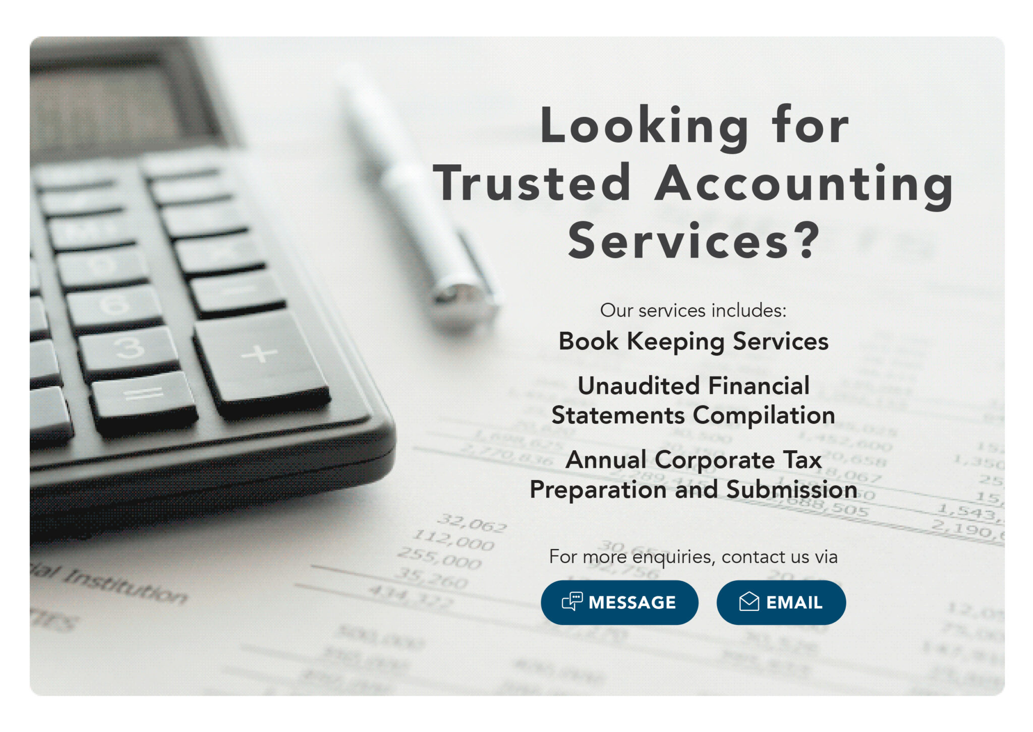 accounting and bookkeeping services